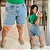 Bermuda Jeans Awa Bordada Plus Size - Imagem 1
