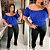 Cropped Tule Joana Azul Plus Size - Imagem 3