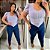 Blusa Corselet Manga Lilás Plus Size - Imagem 3