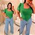 Blusa Corselet Manga Verde Plus Size - Imagem 3