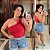 Blusa Nula Babado Suplex Vermelha Plus Size - Imagem 1