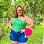 Blusa Nula Babado Suplex Pink Plus Size - Imagem 1