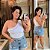 Blusa Nula Babado Suplex Branco Plus Size - Imagem 1