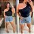 Blusa Nula Babado Suplex Preta Plus Size - Imagem 3