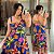 Vestido Aro Farm Azul Estampado Plus Size - Imagem 1