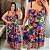 Vestido Aro Farm Azul Estampado Plus Size - Imagem 3