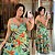 Vestido Alça Farm Clara Verde Estampado Plus Size - Imagem 1