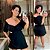 Macaquinho Duna Luana Preto Plus Size - Imagem 1