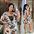 Conjunto Kimono Bege Estampado Plus Size - Imagem 1