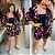 Conjunto Kimono Preto Estampado Plus Size - Imagem 2