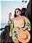 Conjunto Kimono Verde Estampado Plus Size - Imagem 3