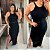 Vestido Longo Modal Ariel Preto Plus Size - Imagem 3