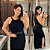 Vestido Longo Modal Ariel Preto Plus Size - Imagem 1