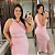 Vestido Longo Modal Ariel Rosa Plus Size - Imagem 1