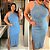Vestido Longo Modal Ariel Azul Plus Size - Imagem 3