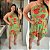Vestido Alça Gisele Verde Estampado Plus Size - Imagem 2