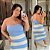 Vestido Modal Azul BB Listra Plus Size - Imagem 1