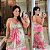 Vestido Longo Nati Floral Rosa Plus Size - Imagem 1