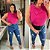 Blusa Botão Diana Pink Plus Size - Imagem 3
