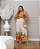 Macacão Alça Tropical Branco e Laranja Plus Size - Imagem 4