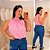 Blusa Gola Luísa Rosa Plus Size - Imagem 1