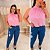 Blusa Gola Luísa Rosa Plus Size - Imagem 2