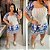 Macaquinho Farm Tropical Branco e Azul Plus Size - Imagem 3