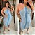 Vestido Cruzado Modal Azul Plus Size - Imagem 3