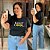 T shirt Algodão Keep Preta Plus Size - Imagem 1