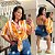 Conjunto Kimono Listra Laranja Plus Size - Imagem 1