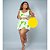 Conjunto Vip Alça Liso Amarelo Plus Size - Imagem 1