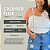 Cropped Flor Ribana Azul Plus Size - Imagem 2
