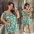 Macaquinho Gabi Verde Estampado Plus Size - Imagem 1