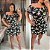 Macaquinho Gabi Preto Estampado Plus Size - Imagem 2
