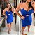 Vestido Ana Corrente Azul Royal Plus Size - Imagem 3
