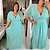Vestido Tule Cruzado Verde Tiffany Plus Size - Imagem 3
