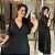 Vestido Tule Cruzado Preto Brilho Plus Size - Imagem 1