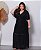 Vestido Tule Cruzado Preto Brilho Plus Size - Imagem 1