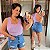 Regata Alça Larga Ribana Lavanda Plus Size - Imagem 1