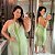 Vestido Cruzado Modal Verde Plus Size - Imagem 1