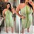 Vestido Cruzado Modal Verde Plus Size - Imagem 2