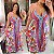 Vestido Lenço Adrieli Tropical Roxo Plus Size - Imagem 3