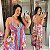 Vestido Lenço Adrieli Tropical Roxo Plus Size - Imagem 1