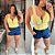 Cropped Suplex Zíper Amarelo Plus Size - Imagem 3