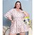 Macaquinho Nina Floral Azul Plus Size - Imagem 3