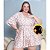 Macaquinho Nina Preto Floral Plus Size - Imagem 3