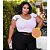 Cropped Alça Babado Laranja Plus Size - Imagem 1
