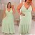 Vestido Alça Farm Liso Verde Água Plus Size - Imagem 2