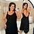 Vestido Alça Modal Viviana Preto Plus Size - Imagem 1