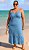 Vestido Alça Modal Viviana Azul Plus Size - Imagem 1